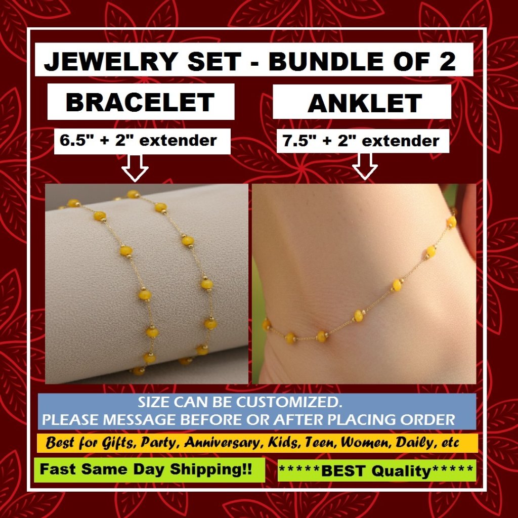 Minimalist Limited Edition Elegant Jewelry Set - Bracelet Anklet Rc106 45$